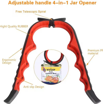 5 in 1 Jar Bottle Can Opener Multi Function Manual Kitchen Tool Lids Tab Cap